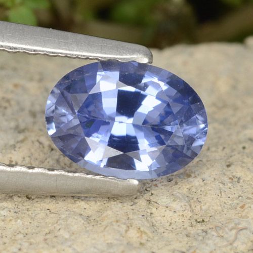 0.85ct Naturale Viola elettrico blu Zaffiro, Ovale, VVS