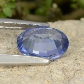 Zaffiro Viola elettrico blu naturale da 0.85 ct, Ovale, VVS