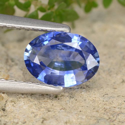 0.83ct Naturale Blu Zaffiro, Ovale, VVS-VS