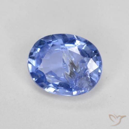 Zaffiro Blu pastello naturale da 0.75 ct, Ovale, SI