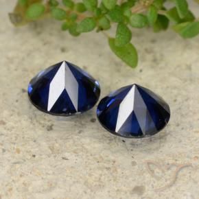 Gemme di Zaffiro Blu reale naturale da 1.10 ct, Rotondo, VVS-VS