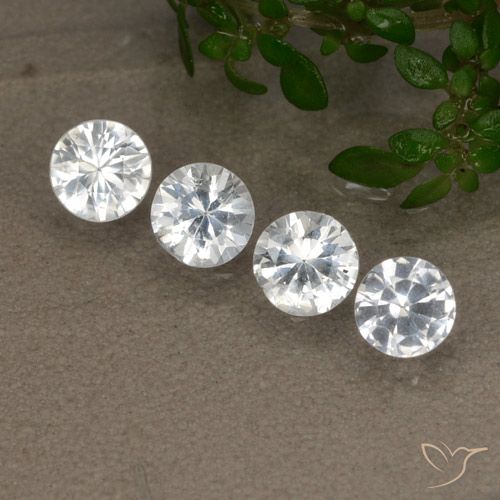 1.53ctw Naturale Bianco Zaffiro, Rotondo, VS