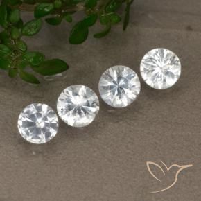 Gemme di Zaffiro Bianco naturale da 1.53 ct, Rotondo, VS