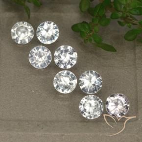 Gemme di Zaffiro Bianco naturale da 2.79 ct, Rotondo, VS