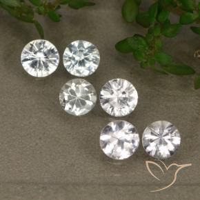 Gemme di Zaffiro Bianco naturale da 2.36 ct, Rotondo, VS