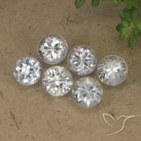 Gemme di Zaffiro Bianco naturale da 2.70 ct, Rotondo, VS