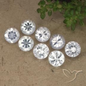 Gemme di Zaffiro Bianco naturale da 3.22 ct, Rotondo, VS