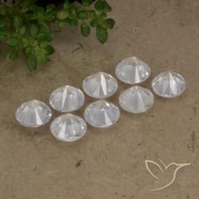 Gemme di Zaffiro Bianco naturale da 3.22 ct, Rotondo, VS