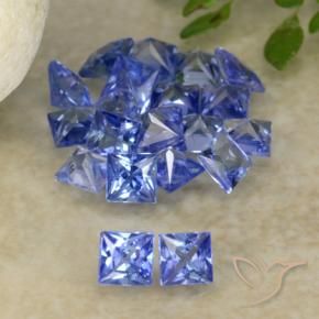 Gemme di Zaffiro Blu viola intenso naturale da 1.92 ct, Quadrato, VVS-VS