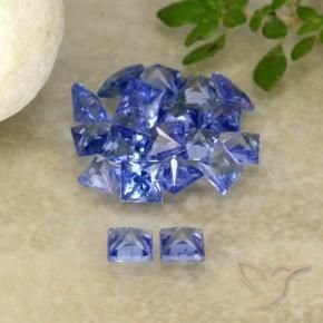 Gemme di Zaffiro Blu viola intenso naturale da 1.92 ct, Quadrato, VVS-VS