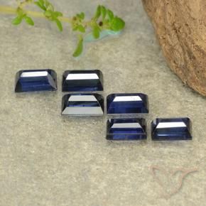 Gemme di Zaffiro Blu navy naturale da 2.72 ct, Taglio a baguette, VS