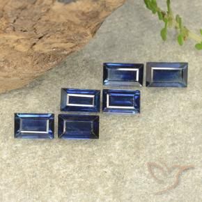 Gemme di Zaffiro Blu scuro naturale da 2.20 ct, Taglio a baguette, VS