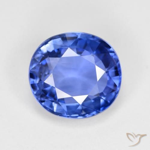 4.19ct Naturale Blu scuro medio Zaffiro, Ovale, VVS-VS