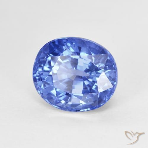 Zaffiro Blu navy medio naturale da 4.07 ct, Ovale, VVS-VS