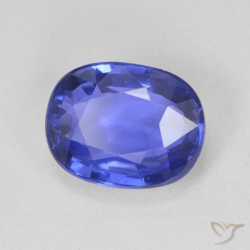 Zaffiro Blue violetto scuro naturale da 4.05 ct, Ovale, VVS-VS
