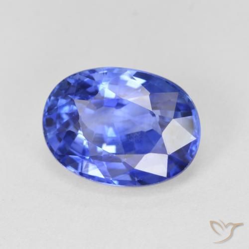 Zaffiro Azzurro fiordaliso chiaro naturale da 4.11 ct, Ovale, VS