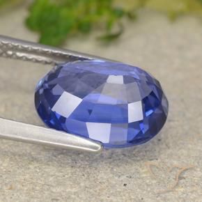 Zaffiro Blu fiordaliso naturale da 4.96 ct, Ovale, VS