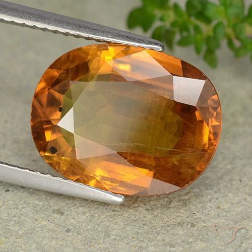 Zaffiro Arancione marroncino naturale da 7.82 ct, Ovale, VS-SI
