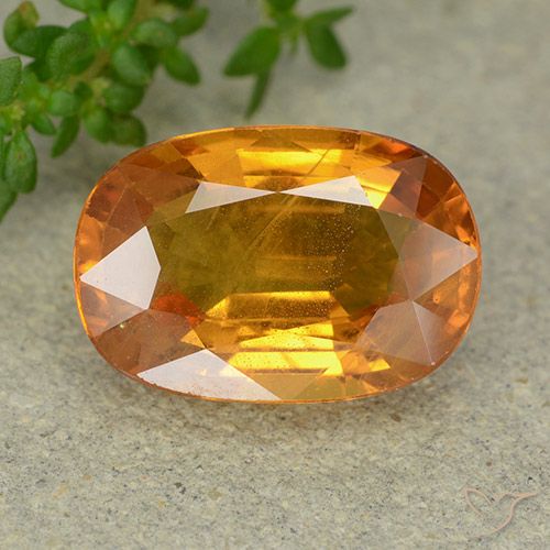 5.99ct Naturale Arancio Medio Zaffiro, Ovale, VS-SI