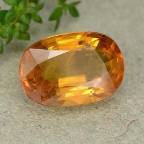 Zaffiro Arancio Medio naturale da 5.99 ct, Ovale, VS-SI