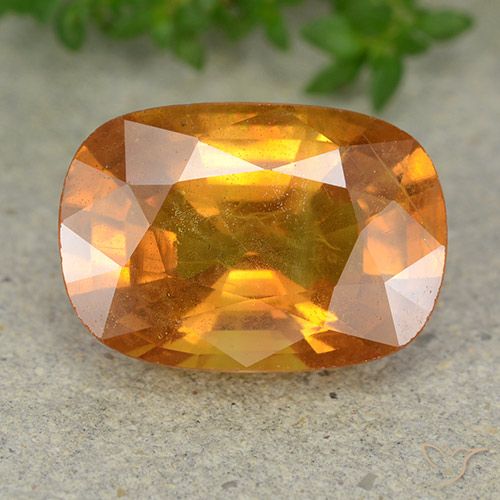 6.35ct Naturale Arancio intenso-OroG Zaffiro, Cuscino, VS-SI