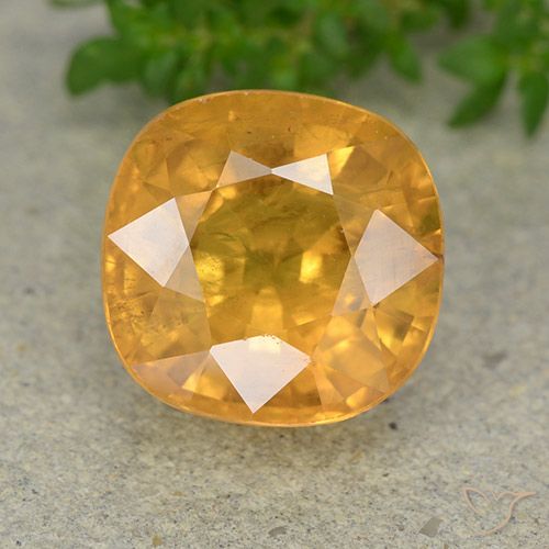 7.15ct Naturale Arancio Medio Zaffiro, Cuscino, VS-SI