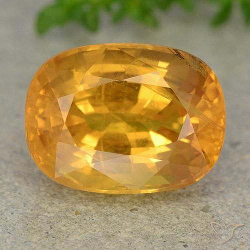9.36ct Naturale Arancio intenso-OroG Zaffiro, Ovale, VS-SI