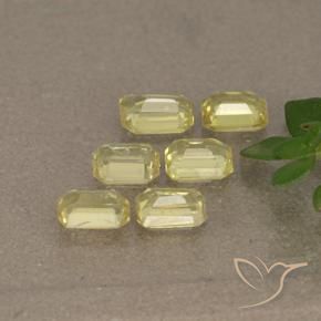 Gemme di Zaffiro Giallo Ananas Chiaro naturale da 1.60 ct, Ottagonale / Taglio smeraldo, VS