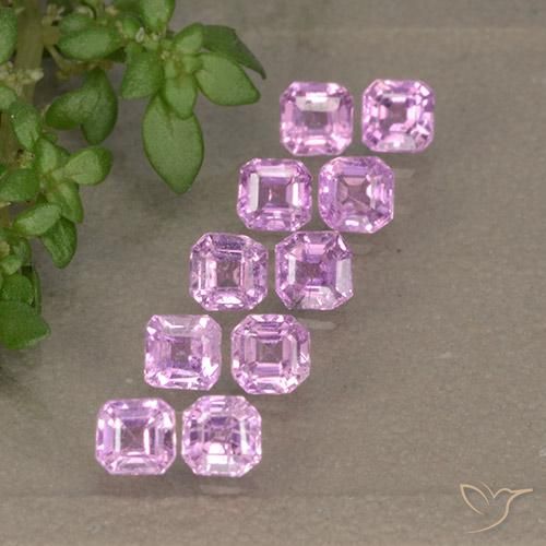 1.59ctw Naturale Rosa porpora chiaro reale Zaffiro, Taglio smeraldo, VS