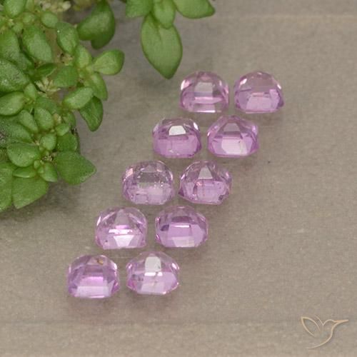 Gemme di Zaffiro Rosa porpora chiaro reale naturale da 1.59 ct, Ottagonale / Taglio smeraldo, VS