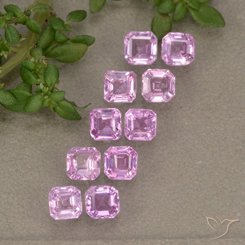 1.64ctw Naturale Rosa chiaro Zaffiro, Taglio smeraldo, VS