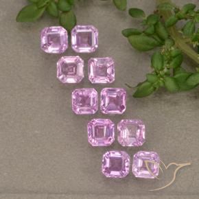 Gemme di Zaffiro Rosa chiaro naturale da 1.64 ct, Ottagonale / Taglio smeraldo, VS
