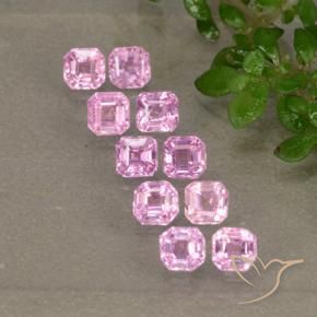 Gemme di Zaffiro Rosa viola reale molto chiaro naturale da 1.49 ct, Ottagonale / Taglio smeraldo, VS