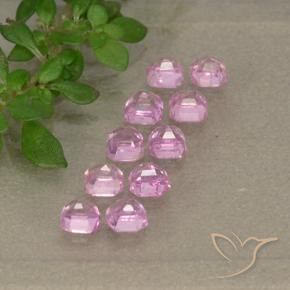 Gemme di Zaffiro Rosa viola reale molto chiaro naturale da 1.49 ct, Ottagonale / Taglio smeraldo, VS