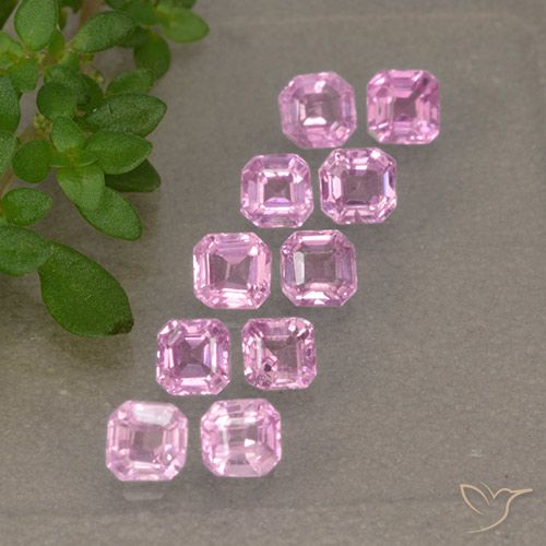 1.42ctw Naturale Rosa viola reale molto chiaro Zaffiro, Taglio smeraldo, VS