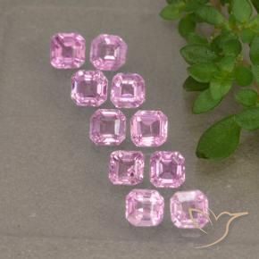 Gemme di Zaffiro Rosa viola reale molto chiaro naturale da 1.42 ct, Ottagonale / Taglio smeraldo, VS