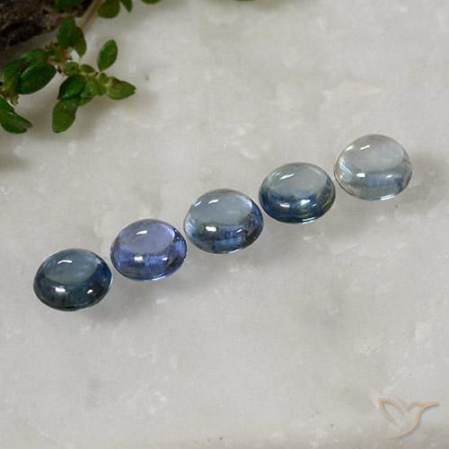 2.69ctw Naturale Blu Zaffiro, Rotondo, Trasparente