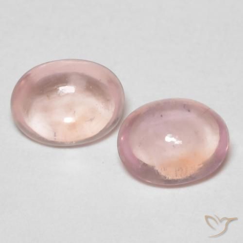 0.82ctw Naturale Gomma da masticare rosa chiaro Zaffiro, Ovale, Trasparente