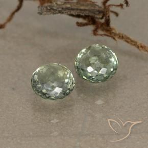 Gemme di Zaffiro Verde foresta chiaro naturale da 1.21 ct, Rotondo, VS
