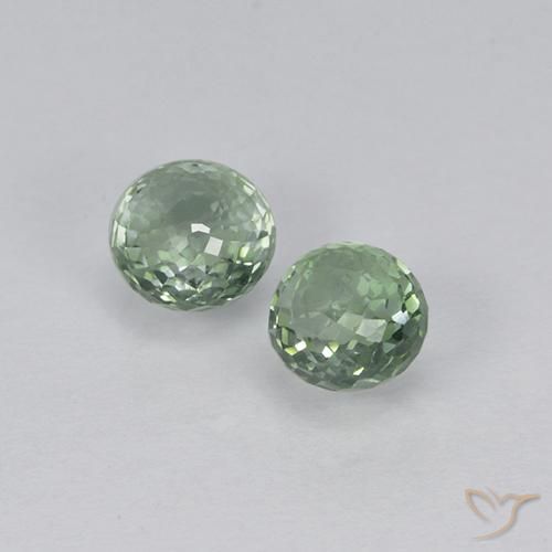 Gemme di Zaffiro Verde grigiastro naturale da 1.22 ct, Rotondo, VVS-VS