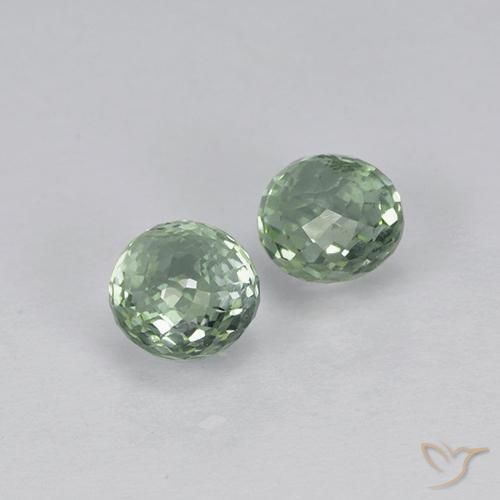 Gemme di Zaffiro Verde grigiastro naturale da 1.22 ct, Rotondo, VVS-VS