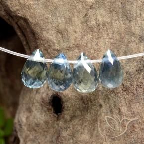 Gemme di Zaffiro Azzurro naturale da 1.98 ct, Taglio briolette, VS