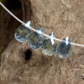 Gemme di Zaffiro Azzurro naturale da 1.98 ct, Taglio briolette, VS