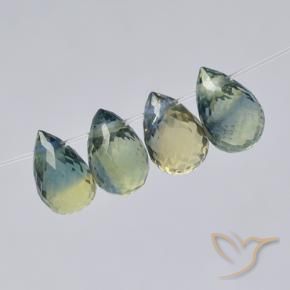 Gemme di Zaffiro Multicolore naturale da 2.54 ct, Taglio briolette, VS