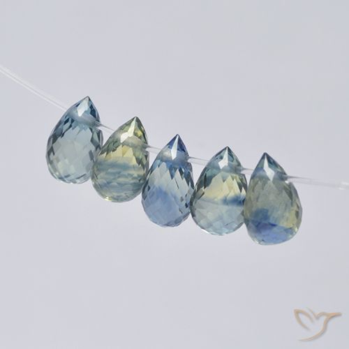 1.88ctw Naturale Blu pastello Zaffiro, Taglio briolette, VS