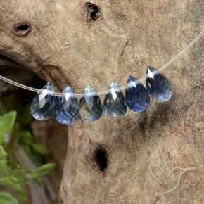 Gemme di Zaffiro Blu scuro medio naturale da 1.93 ct, Taglio briolette, VS