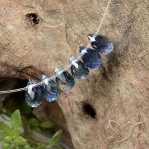 Gemme di Zaffiro Blu scuro medio naturale da 1.93 ct, Taglio briolette, VS