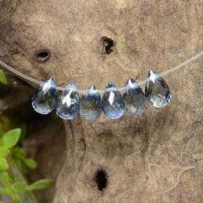 Gemme di Zaffiro Azzurro naturale da 2.46 ct, Taglio briolette, VS