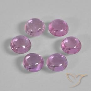 Gemme di Zaffiro Rosa porpora chiaro reale naturale da 1.69 ct, Rotondo, Trasparente