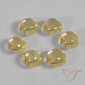 Gemme di Zaffiro Giallo intenso naturale da 1.23 ct, Rotondo, Trasparente